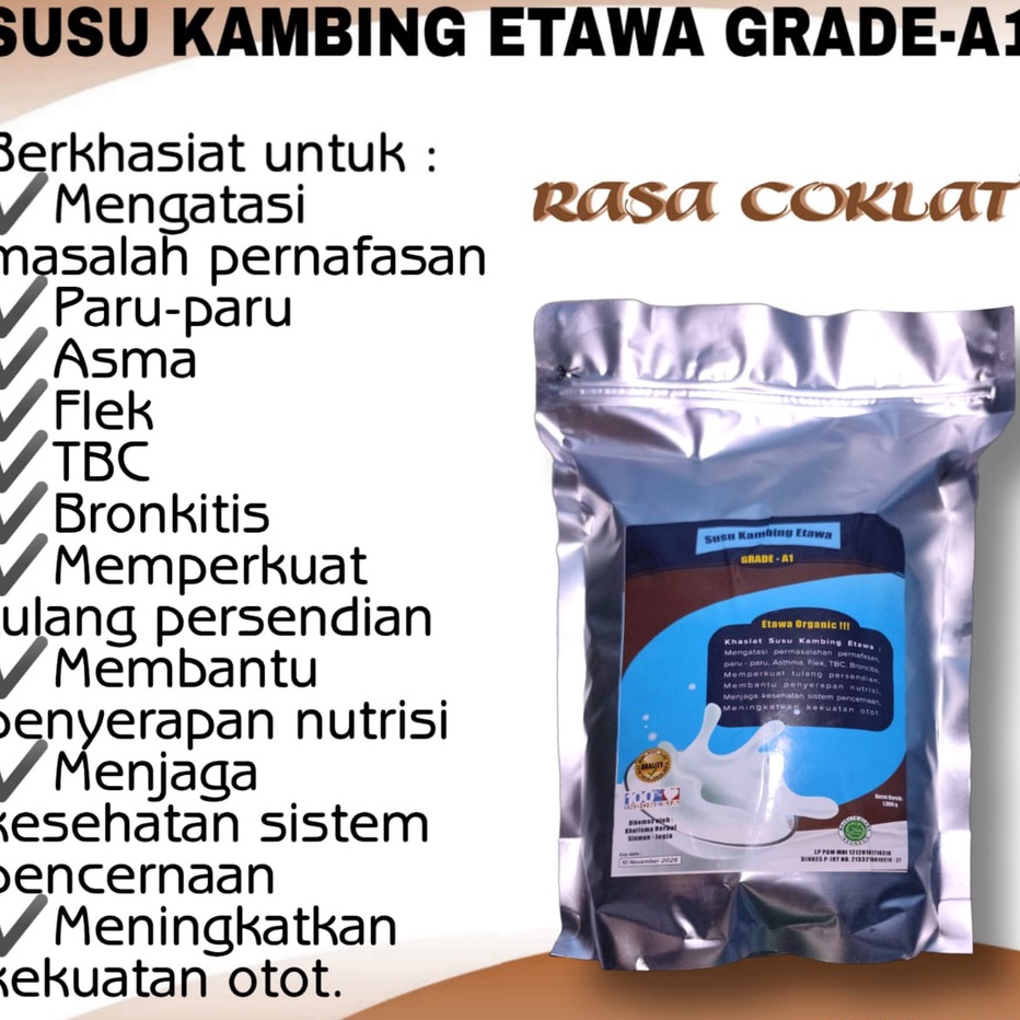 

Ready SUSU KAMBING ETAWA GRADE A1 1GR1KG COKLAT