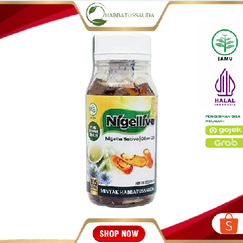 

NIGELLIVE NIGELIVE MINYAK HABBATUSSAUDA NIGELLA SATIVA OLIVE OIL 100 kapsul