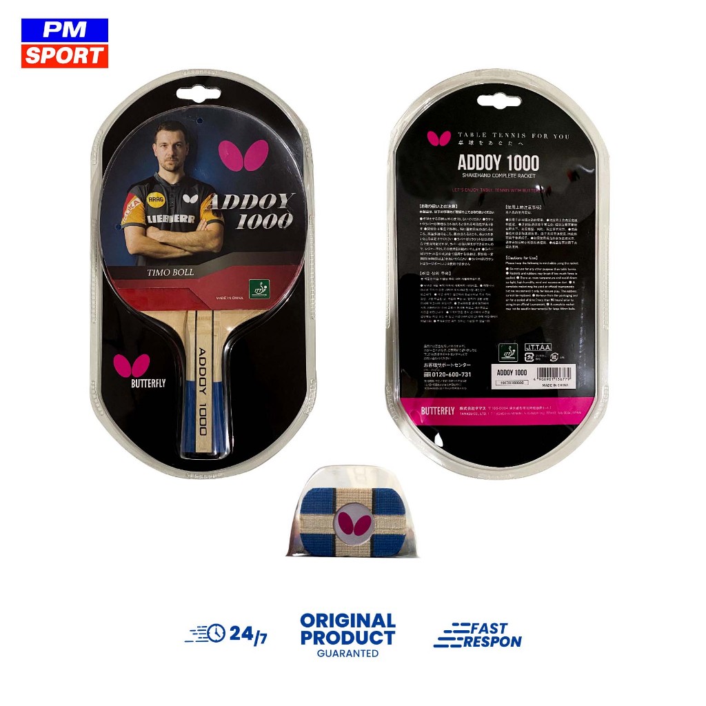 BET TENIS MEJA /  BAT PINGPONG BUTTERFLY TIMO BOLL ADDOY 1000