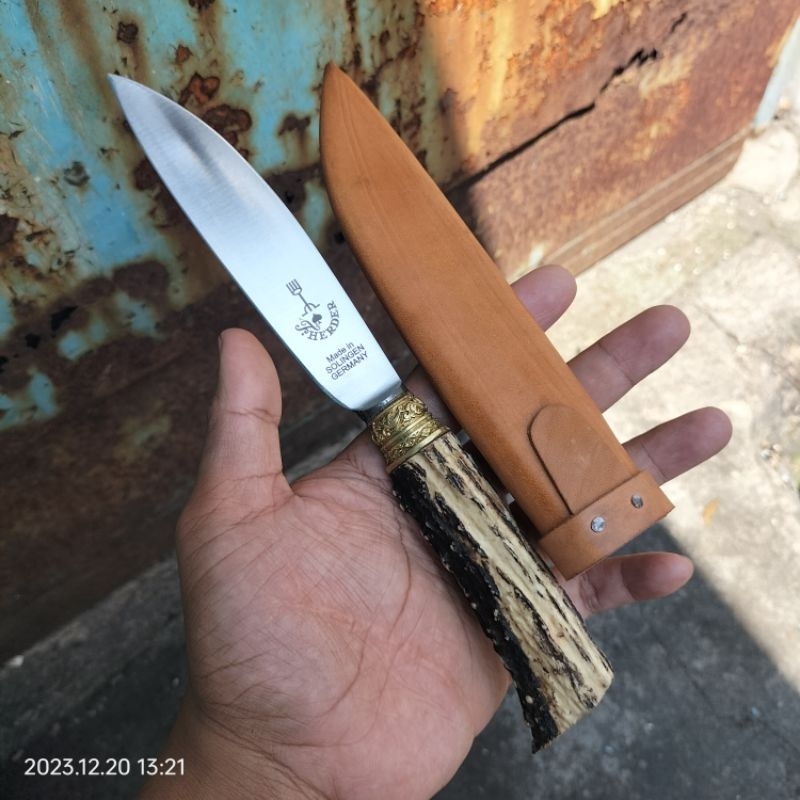 Pisau Cap Garpu Pisau Solingen Ukuran 5 inch -Sarung Kulit