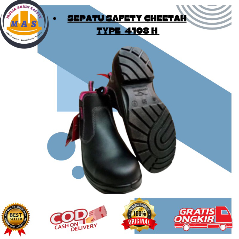 Sepatu Safety Shoes CHEETAH Type 4108 H Wanita / Sepatu Safety Proyek Cewek / Sepatu Kerja Lapangan