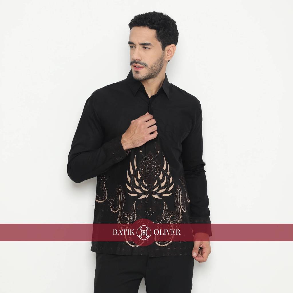 KUALITAS SUPER BATIK OLIVER KEMEJA PRIA KATUN SLIMFIT S-XXL