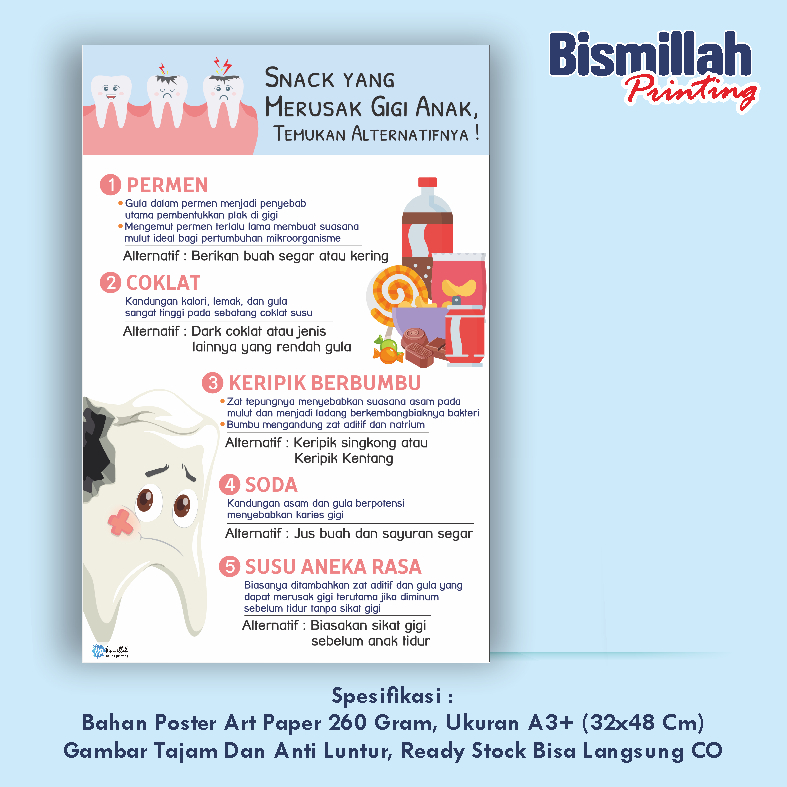 

Poster Kesehatan Snack Merusak Gigi Anak Temukan Alternatifnya