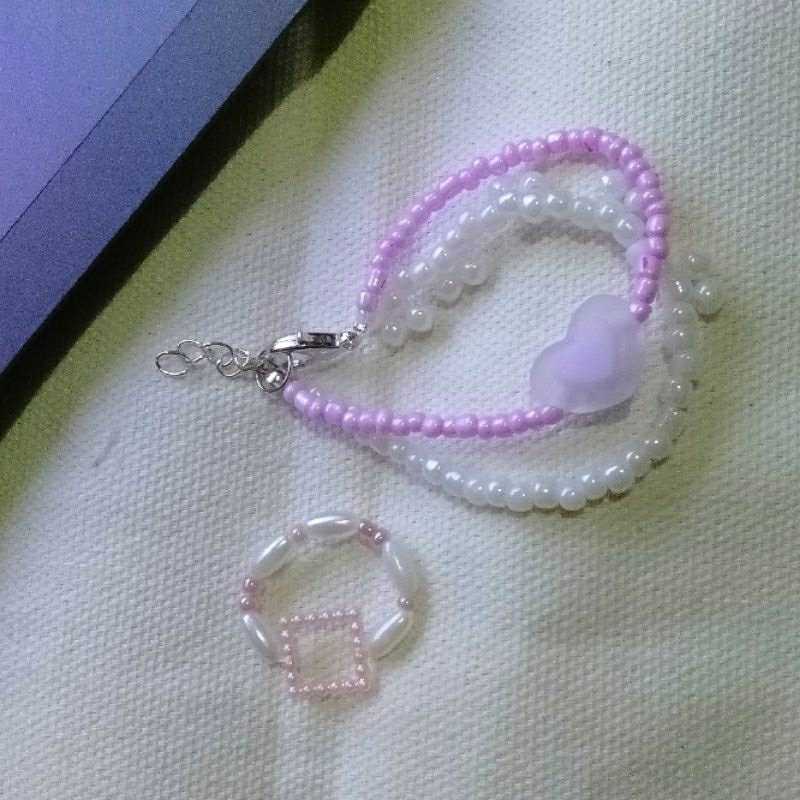 Gelang/Cincin set manik manik lucu By Diana.Lady