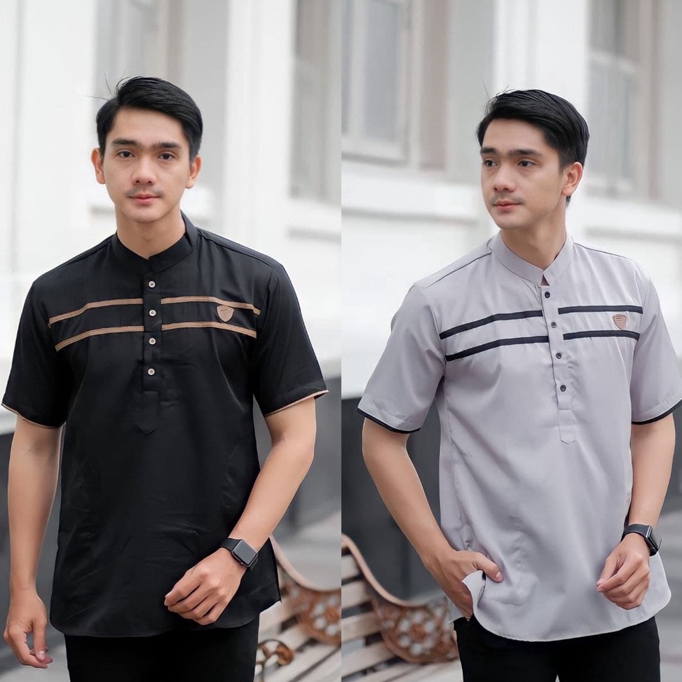 Suplier1 trxtT4f Baju Koko Kurta Lengan Pendek Baju Koko Fashion Muslim Pria Dewasa Terbaru Bahan To