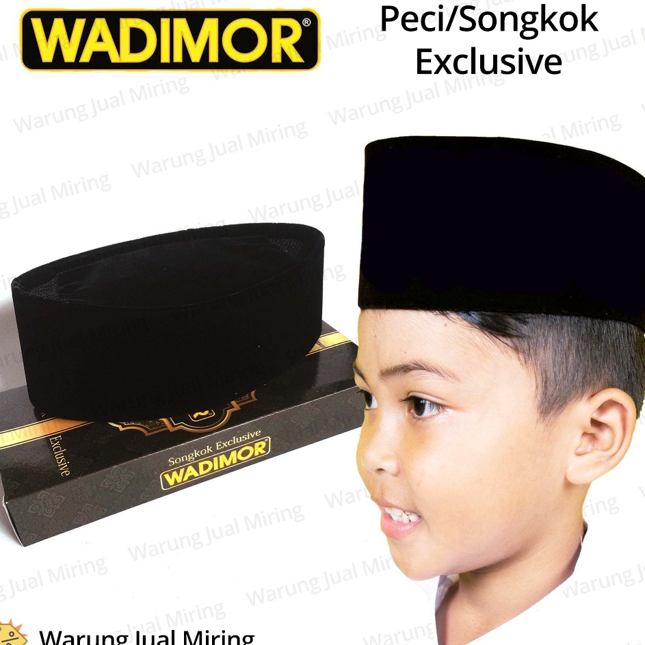 Super Laris codeM2y2X Peci ANAK WADIMOR Songkok Anak Wadimor Peci Remaja Hitam Polos Beludru Laki Ta