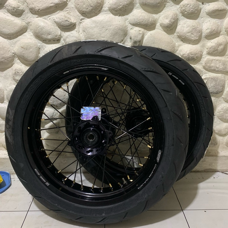 BANSET WR 155 SUPERMOTO TROMOL CNC SCARLET BLACK