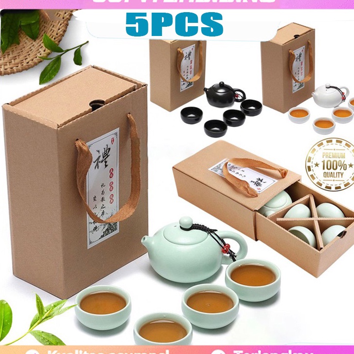 Star Seller Chinese Tea Pot Set 4 in 1  Teko Cangkir Teh Set  Cangkir Set Keramik  Teko Keramik Set 