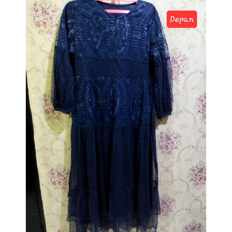 Gamis Wanita  Warna Biru Dongker