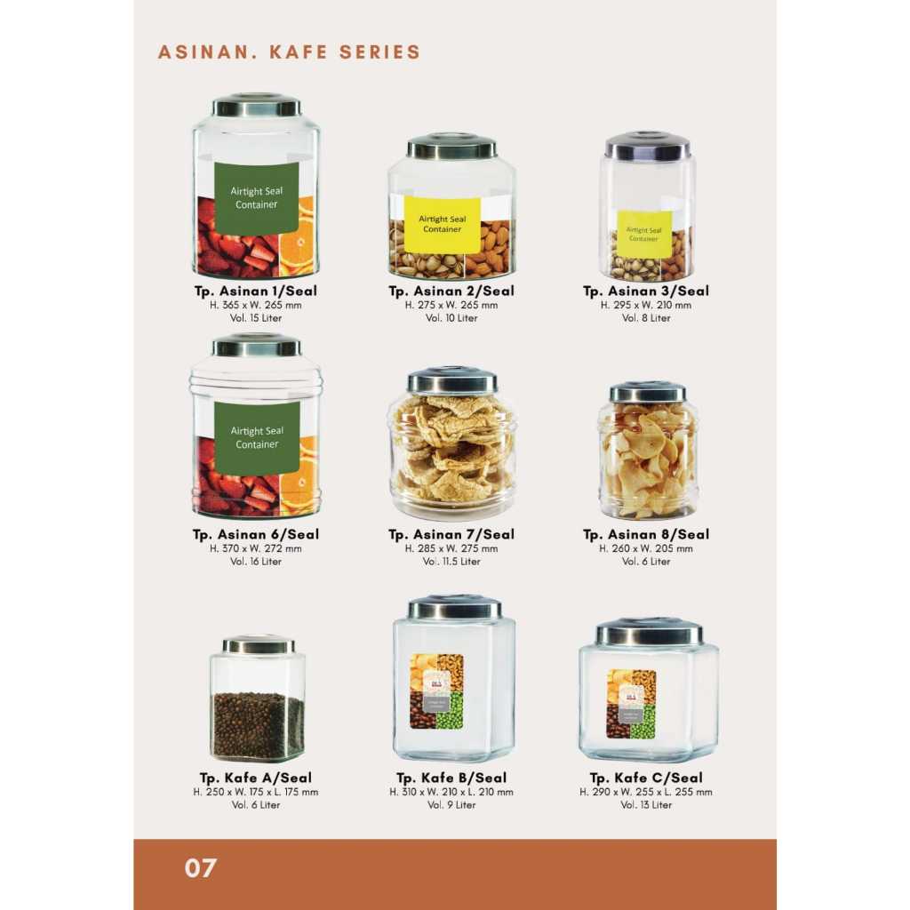 DLX GLASS ASINAN.KAFE SERIES/TOPLES SERBAGUNA/TOPLES ASINAN