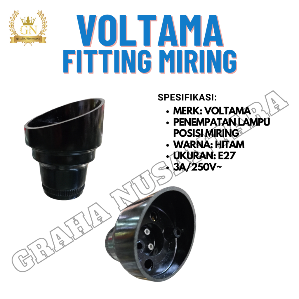 Voltama Fitting Soket Lampu Miring