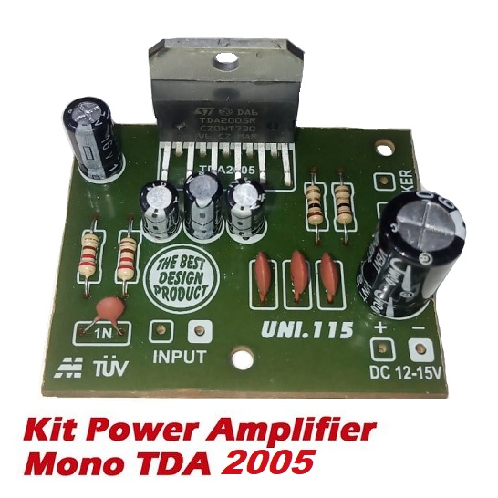 KIT PA Mini 20 WATT RMS Bridge Power Amplifier IC TDA 2005 (Mono) 12 Volt