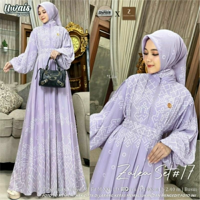 GAMIS SET HIJAB ZALEA SET 17 / GROSIR BUSANA SURABAYA