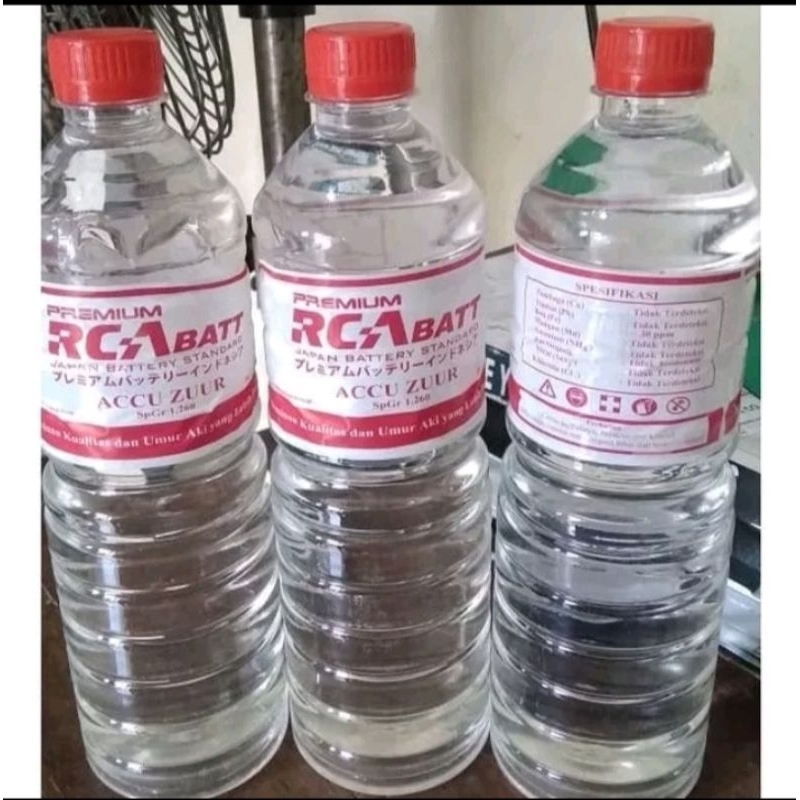 AIR AKI MERAH RCA BATT AIR ACCU ZUUR RCA BATT 1 LITER