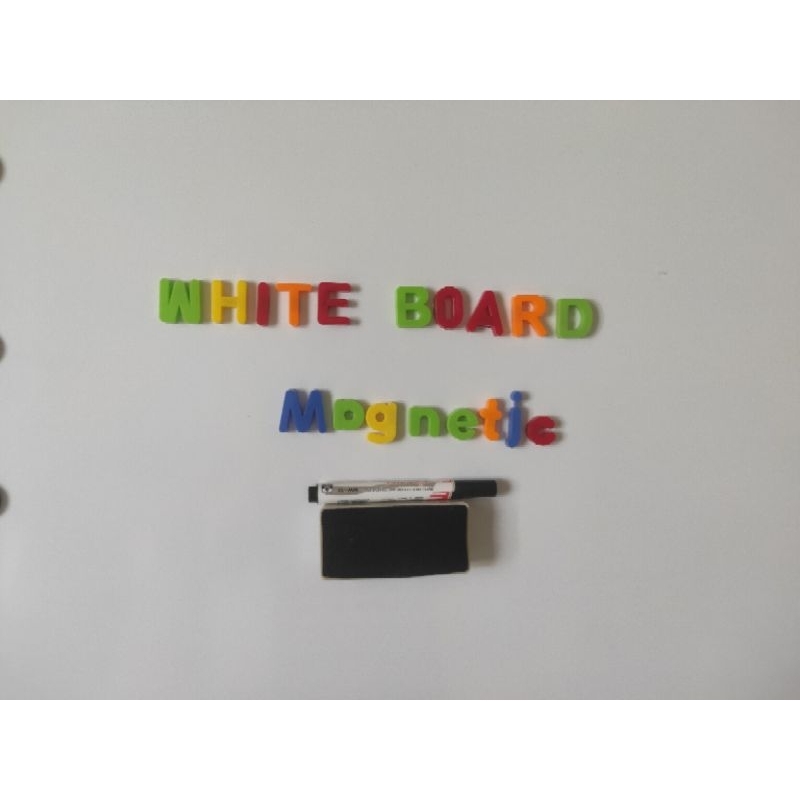 

papan tulis whiteboard magnetic gantung ukuran 60x120 cm