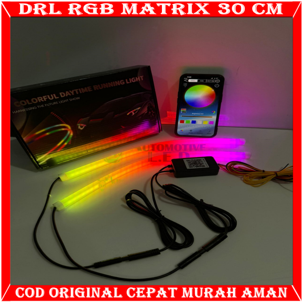 ORIGINAL DRL RGB MATRIX 30CM UNIVERSAL ALIS 30 CM RGB KUALITAS PREMIUM