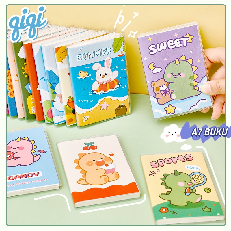 

A7 buku catatan kecil/Notebook Lengan Karet Tebal/Notebook Portabel Lucu/Buku Tulis Kartun/notebook aesthetic - Qiqi Treasure