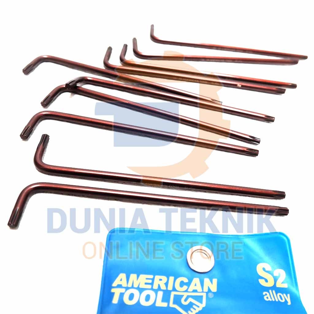 AMERICAN TOOL Kunci L Bintang Panjang T25 T30 T40 T50 Tamper Lubang