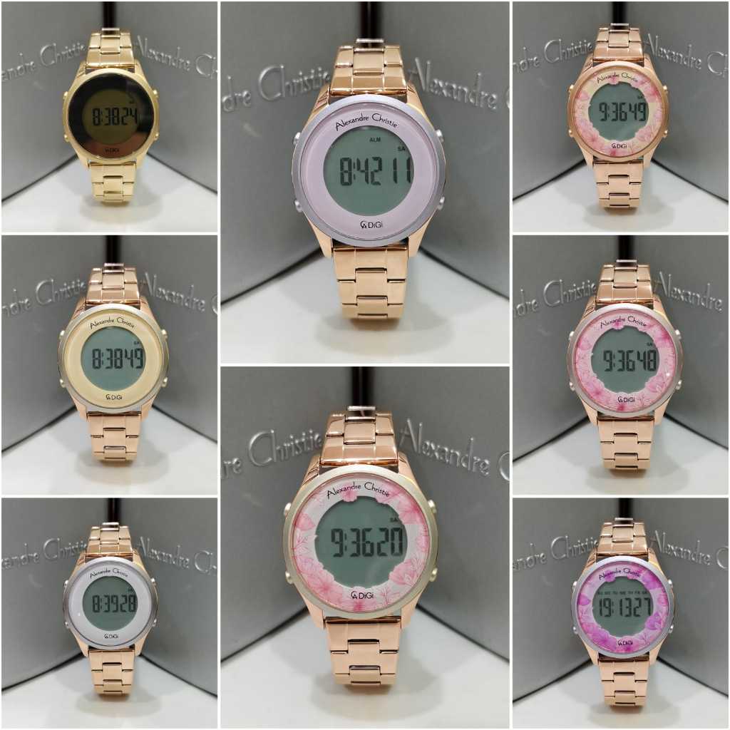 Jam Wanita Digital Alexandre Christie AC9363 AC 9363 Stainless Original Garansi Resmi Alexander Chri