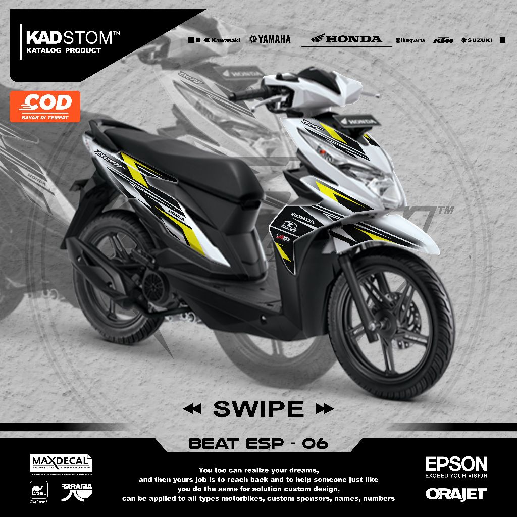 Sticker Striping Beat New Esp 2017 2018 2019 - Striping Semi Full Honda Beat Fi Beat Street Custom