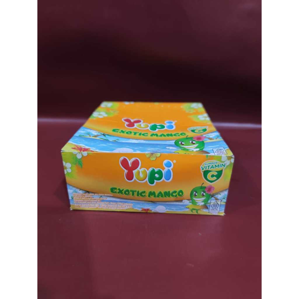 

Yupi Exotic Mango 144g - Permen Yupi Exotic Mango Per Box