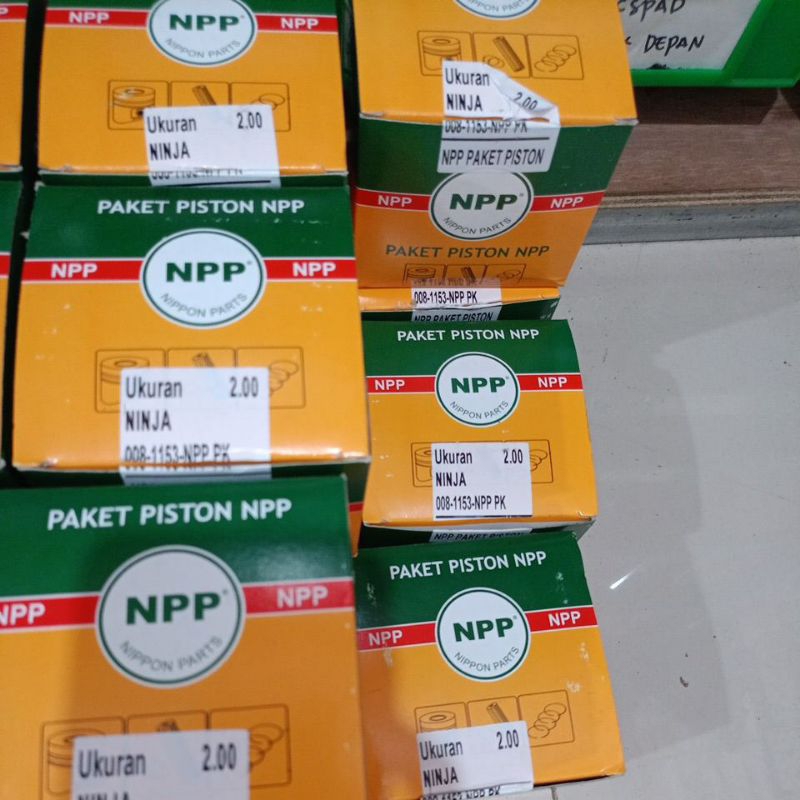 PAKET PISTON KIT, RING, BOSH KLEP MOTOR NINJA OV 200 ORIGINAL NPP