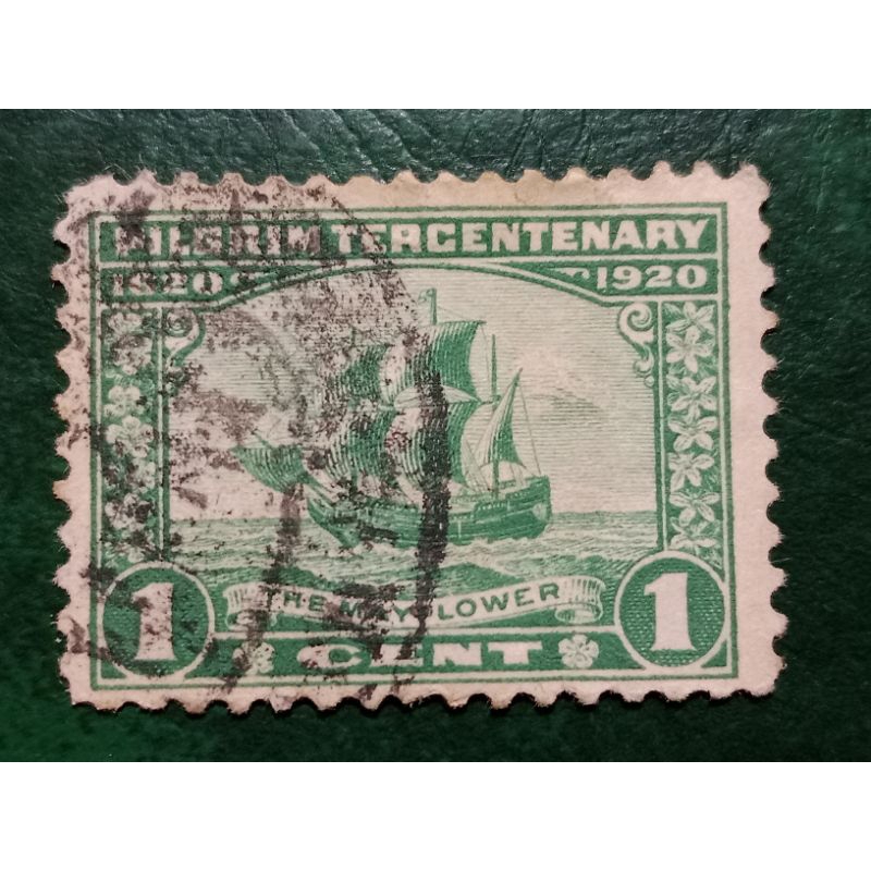 

Prangko USA 1 Cents Anniversary Of the The Pilgrim Tahun 1920 Used