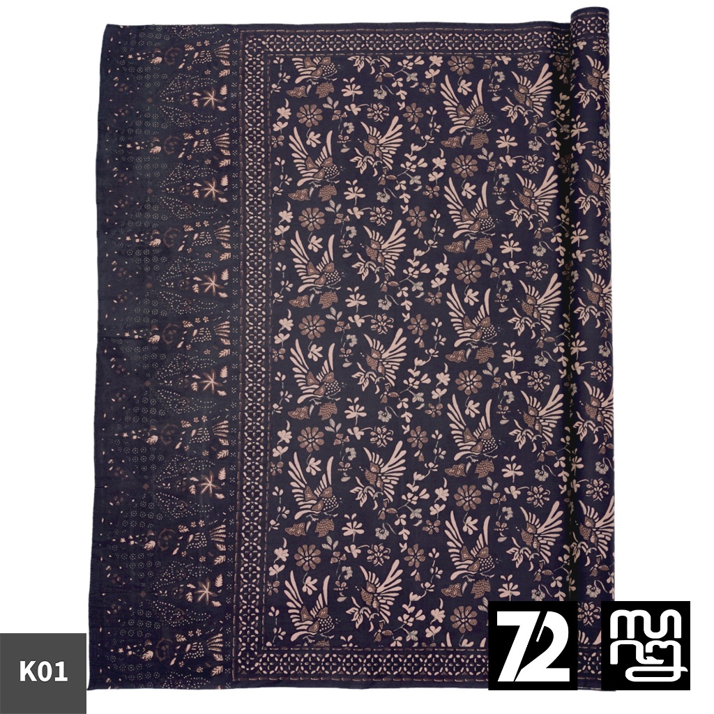 72 Batik - Rok Span Jena Skirt Lilit Kebaya Instan Mahesa Katun Ungu