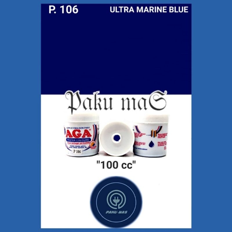 Cat Aga poster 100cc cat aga tembok cat gabus Aga Ultra Marine Blue106