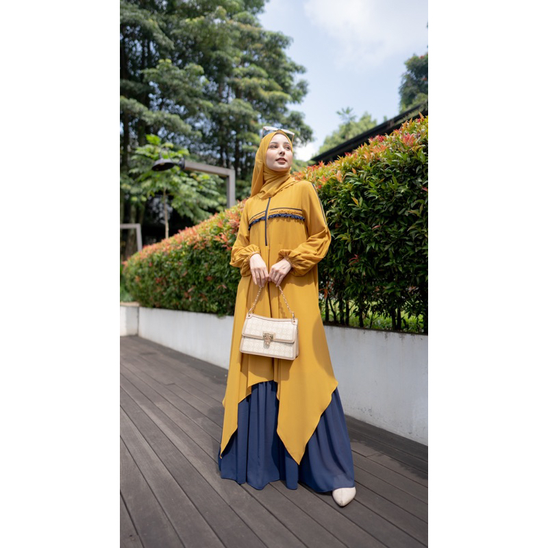 Athalia dress by Luna Hijab Kudus | Gamis Luna | Gamis kondangan | Busui |