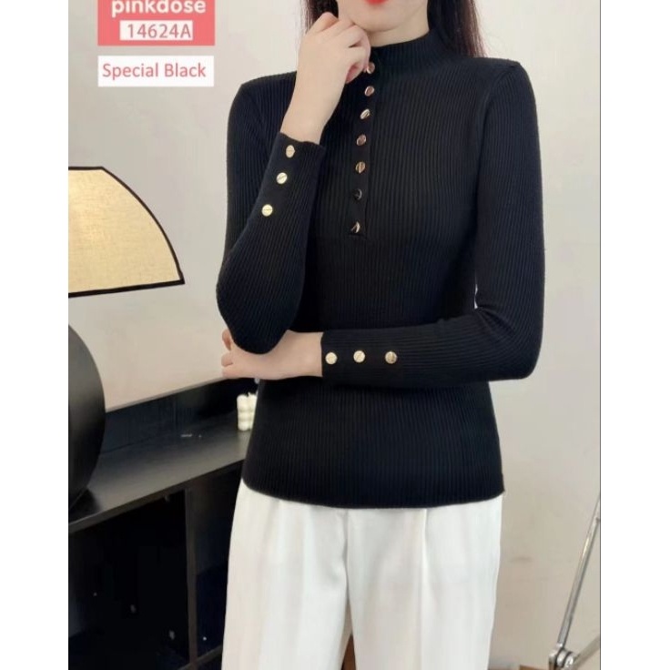 MODEL ITZ895 PINKDOSE ATASAN RAJUT INARA BUSUI IMPORT PREMIUM II MANSET INNER RAJUT INARA BUSUI 1456