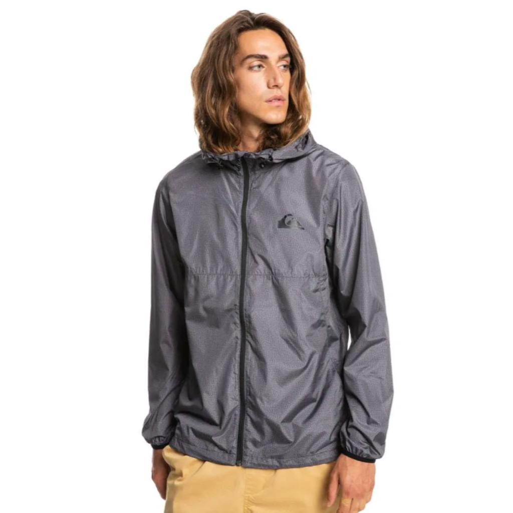 Quiksilver Everyday Windbreaker Grey Jacket Original Quicksilver Puffer windproof anti angin anti ai