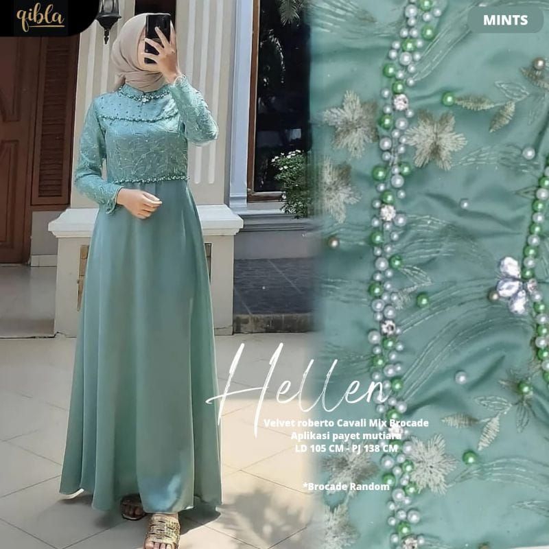 BEST SELLER GAMIS HELLEN DRESS PESTA MUSLIMAH BELLE MAXY DRESS KONDANGAN BRUKAT//DRESS BRIDESMAIDS