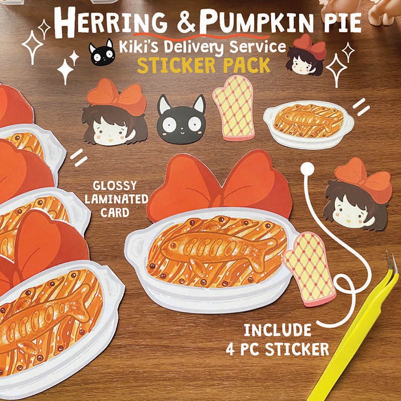 

Kiki delivery sticker set pumpkin & herring pie - stiker ghibli