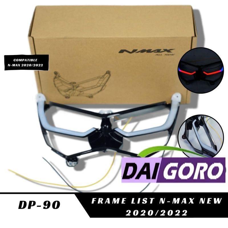 Lampu Alis Yamaha Nmax New RGB 25 Mode Frame Alis Nmax New Multicolor RGB Lampu Nmax New 2020 2021 2