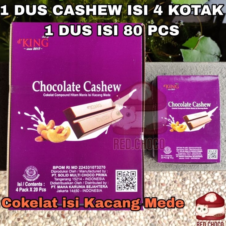

DKing Chocolate CashewDUS isi 8pcsCokelat MedeCokelat Bisco