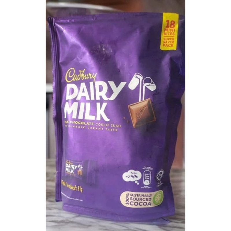 

cadbury dairy milk malaysia isi 18