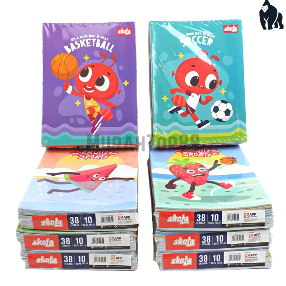 

Terlaris Buku Tulis SKOLA 38 Lembar Murah Buku Sekolah Anak Bergaris Karakter Sidu Sinar Dunia PER PACK ISI 1 PCS