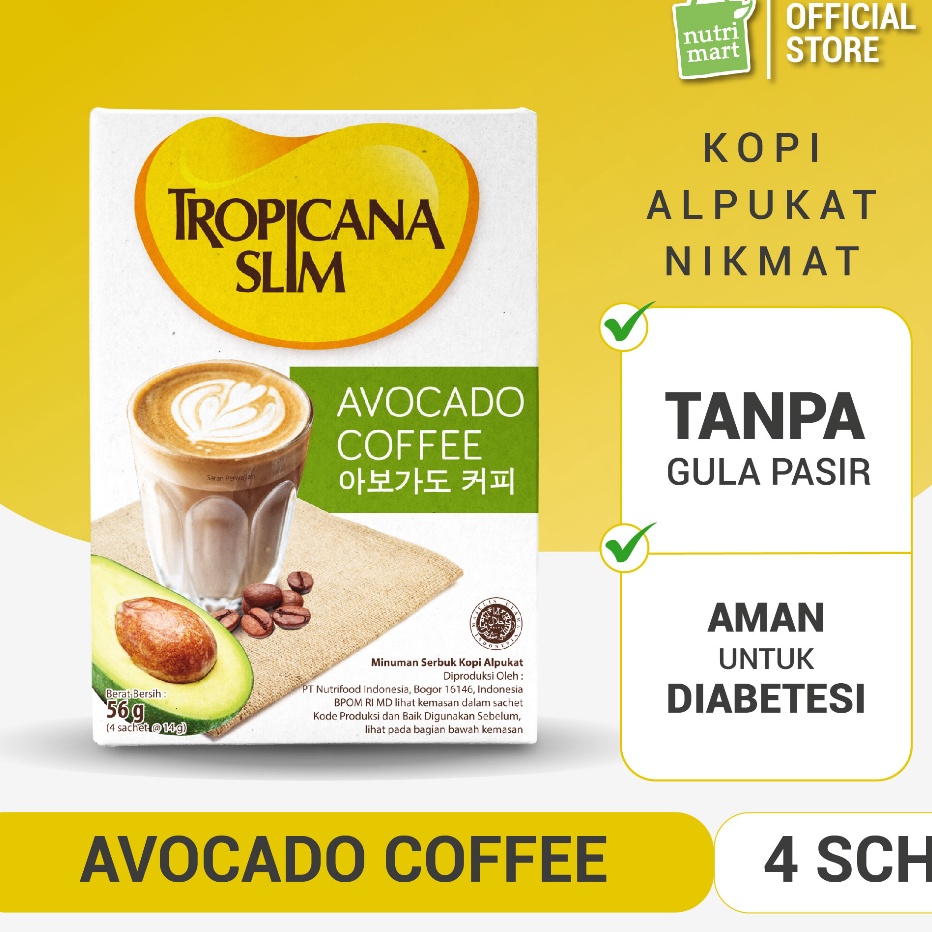 

Terkini Tropicana Slim Avocado Coffee 4 Sachet Kopi Susu Nikmat Tanpa Gula Pasir