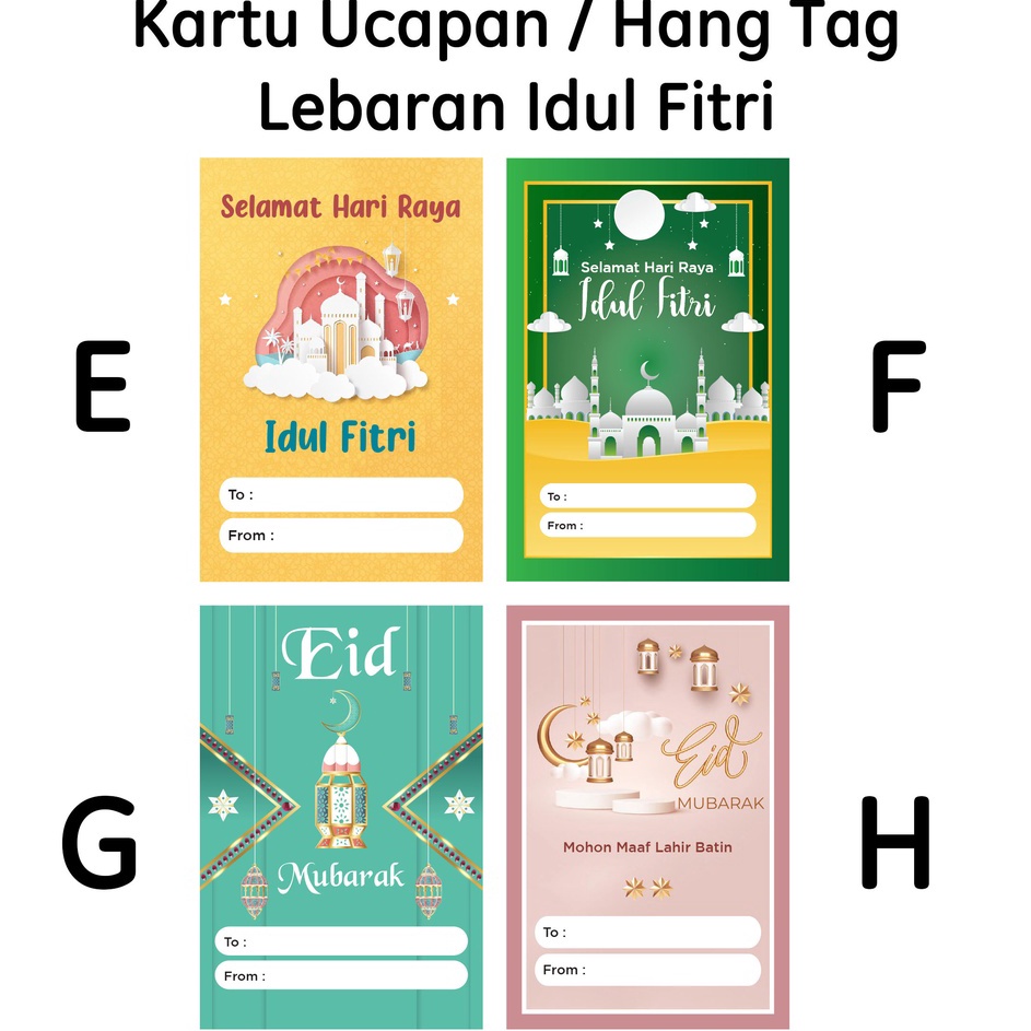 

Model Baru Kartu Ucapan hang tag Lebaran Idul Fitri