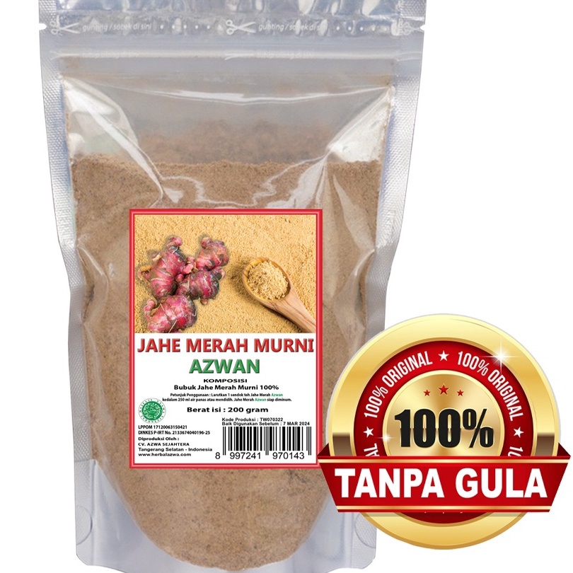 

Ready stock Jahe Merah Bubuk Murni Tanpa Gula isi 2 gram