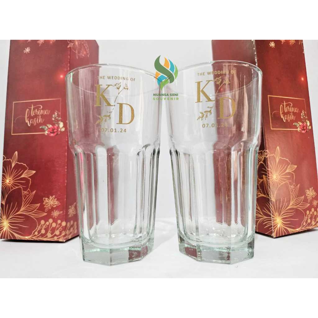 Suvenir Gelas Fruity Juice Gelas Havana Cangkir Minum Kaca Tinggi Mug Cafe Kaca Sablon