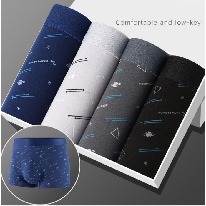 Mouseman - Celana Dalam Boxer Pria Ice Silk Fashion Men Underwear