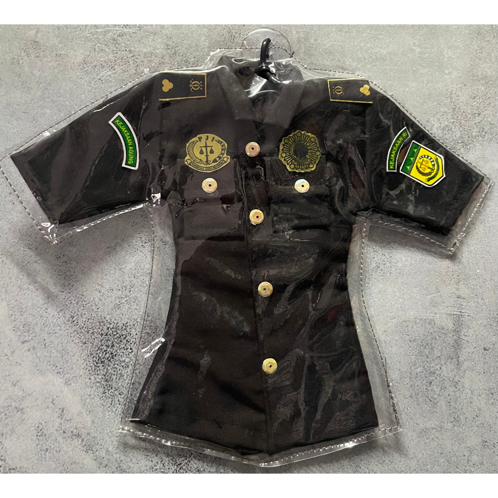 Miniatur Baju Kejaksaan RI - Miniatur Pakaian Jaksa - Gantungan Mobil Baju