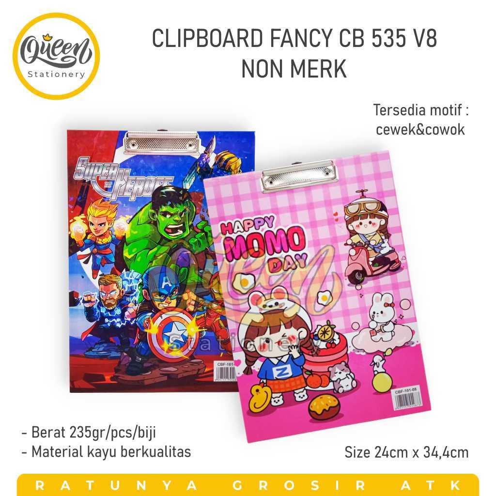

1 PCS CLIPBOARD FANCY NON MERK / PAPAN KLIP ALAS UJIAN