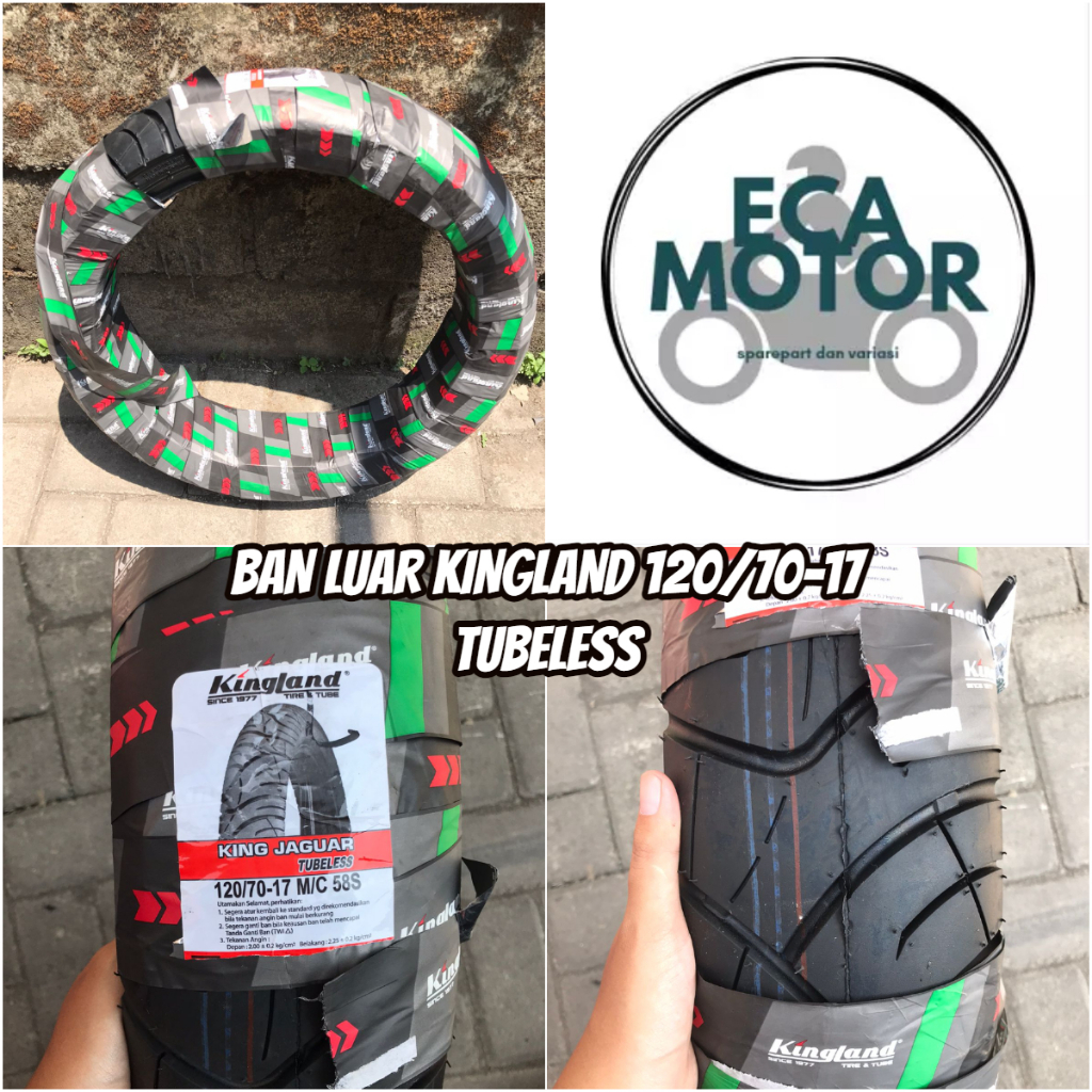 BAN LUAR KINGLAND 120/70-17 TUBELESS || BAN LUAR MOTOR RING 17 KINGLAND 120/70-17 TUBELESS