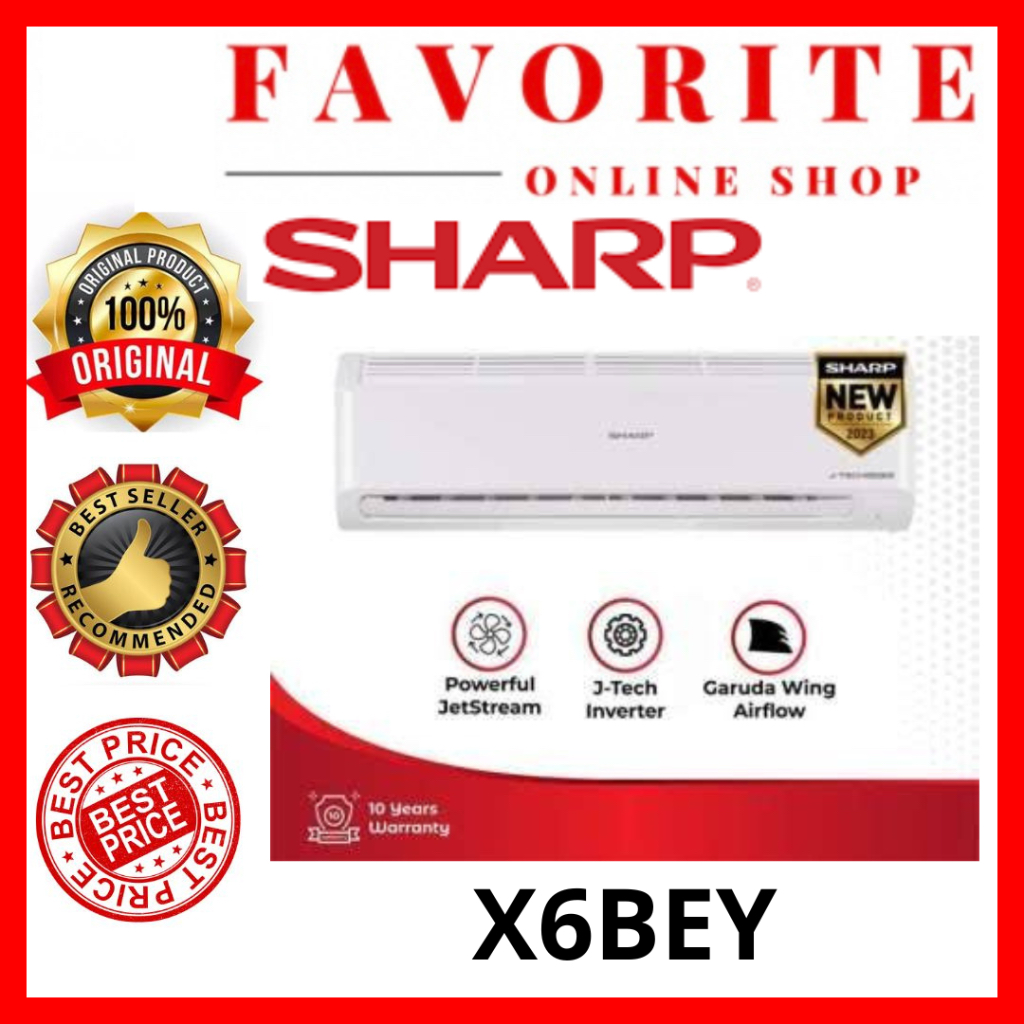 AC SHARP J-TECH INVERTER 0.5 PK / 1/2 PK AH-X 6BEY / SHARP AC INVERTER 6BEY