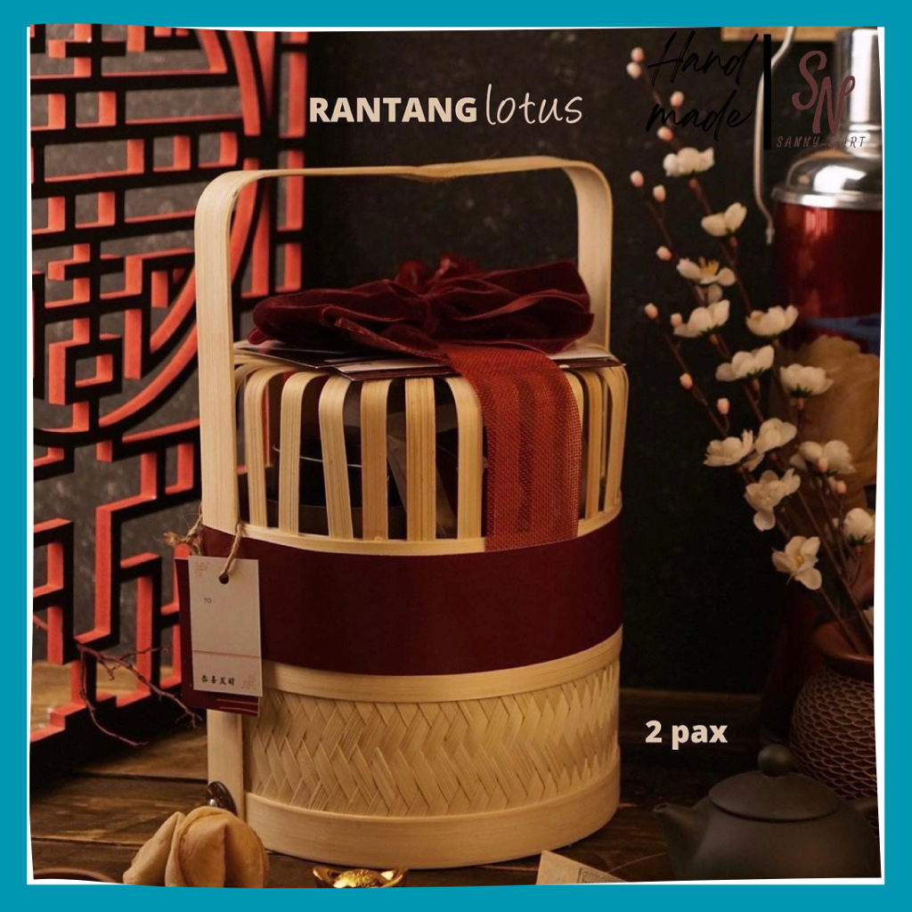 rantang bambu bulat | tempat catering | rantang makanan bambu