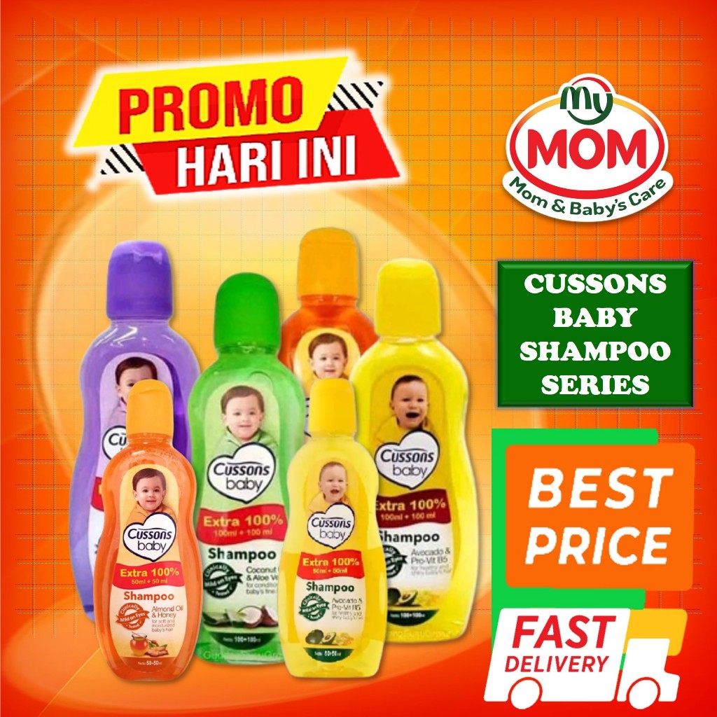 CUSSONS Baby Shampoo Series 100ml + 100ml & 50ml + 50ml - Cusson Shampo Bayi - Sampo Anak - MyMom