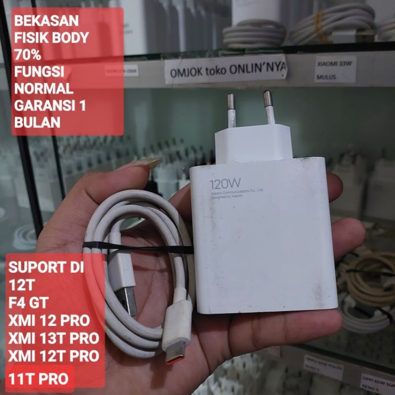 CHARGER XIAOMIII 120W 120 WATT BEKAS Fisik 80% BEKASAN ORI COPOTAN